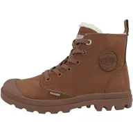 Trampki damskie - Palladium Pampa Hi Zip WL, trampki damskie, brązowe PATTINA, 35,5 EU, Brown Pattina, 35.5 EU - miniaturka - grafika 1