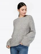 Swetry damskie - Denham Sweter Damski Klasyczny Bordowy S 2z1f5_a* - miniaturka - grafika 1