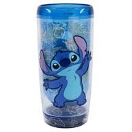 Kubki dla dzieci - Disney Stitch - Nieprzewracalny kubek Dropsafe z podwójnymi ściankami z kolekcji Ohana 625 ml - miniaturka - grafika 1