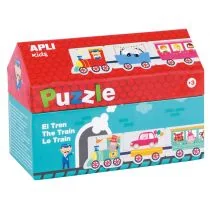 Apli Kids Puzzle w kartonowym domku Kids - Pociąg 3+ - Puzzle - miniaturka - grafika 1