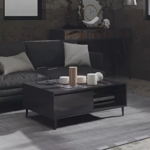 VidaXL Lumarko Stolik kawowy, szary, wysoki połysk, 90x60x35 cm, płyta wiórowa 806012 VidaXL - Ławy i stoliki kawowe - miniaturka - grafika 1