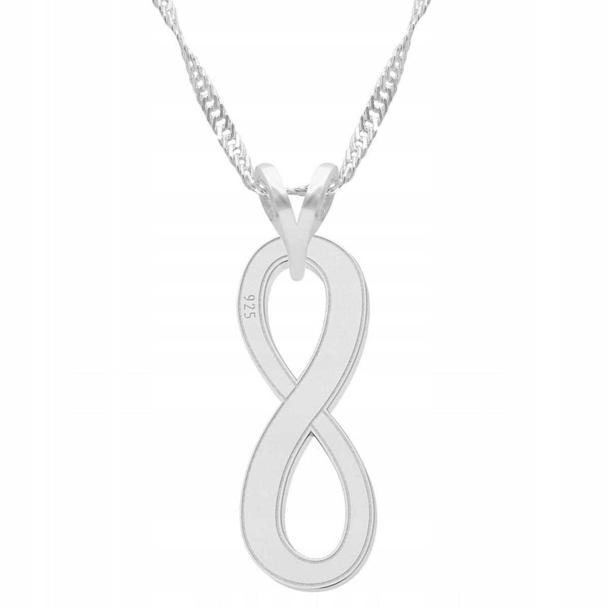 Naszyjnik Srebrny z Nieskończonością Forever Love Miłość Ósemka SREBRO 925