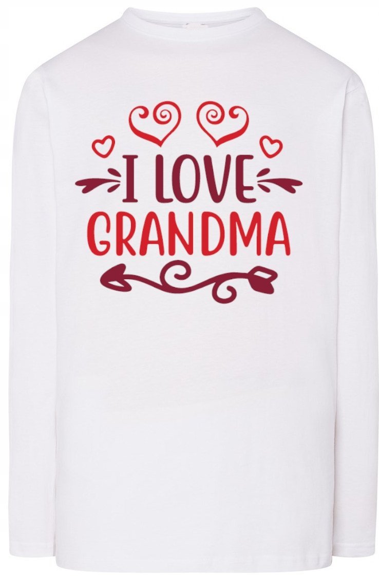 Kocham Babcie Bluza Longsleeve Nadruk r.S