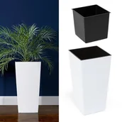 Donice - Blumfeldt Pigmejka z wkładem Finezja, biała połysk, 19x19x36 cm - miniaturka - grafika 1