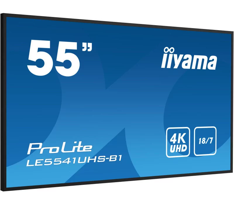 IIYAMA Monitor 55 cali LE5541UHS-B1 IPS,4K,18/7,LAN,USB,HDMI