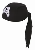 Dodatki do strojów karnawałowych - Czapka pirata z chustą, czarna - miniaturka - grafika 1