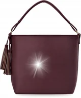 Torebki damskie - DUŻA Damska Torebka SHOPPER Worek Pojemna SKÓRA A4 Torba NA RAMIĘ FRĘDZLE - miniaturka - grafika 1