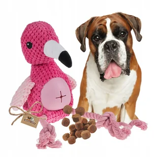 Zabawka dla psa WĘCHOWA EDUKACYJNA na smaczki maskotka sznur 3w1 FLAMING - Zabawki dla psów Zabawka dla psa WĘCHOWA EDUKACYJNA na smaczki maskotka sznur 3w1 FLAMING - Zabawki dla psów - miniaturka - grafika 1