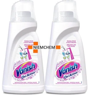 Vanish Oxi Action White Odplamiacz do Białego Płyn 2 x 1L PL - Środki do prania - miniaturka - grafika 1