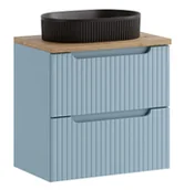 Szafki łazienkowe - Niebieska wisząca szafka łazienkowa z umywalką T0-C92 - miniaturka - grafika 1