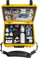 Walizki i skrzynie na sprzęt fotograficzny - Walizka B&W Outdoor Cases Typ 6000 z zestawem ratunkowym (Żółta) - miniaturka - grafika 1