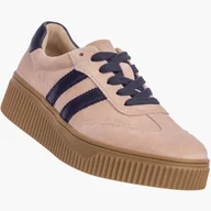 Półbuty damskie - Sneakersy Damskie Buty Skórzane Półbuty Na Platformie Różowe Filippo DP6776/26 39 - miniaturka - grafika 1