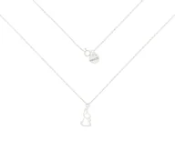 Naszyjniki - Srebrny naszyjnik z królikiem 42 cm - miniaturka - grafika 1