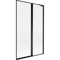 Parawany nawannowe - Mexen Mist L parawan nawannowy 2-skrzydłowy prawy 110 x 150 cm, czarna ramka, czarny - 8A9L-110-011-70-70-P - miniaturka - grafika 1