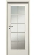 Drzwi wewnętrzne - Pol-Skone Dzwi Wewnętrzne Z Szybą Modern 08S10 9010 Mat - miniaturka - grafika 1