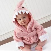 Bluzki dla niemowląt - Slowmoose Cartoon Hooded, Ręcznik do szlafroka dla dziecka Różowy 6M - miniaturka - grafika 1
