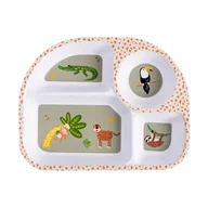 Miseczki i talerzyki dla dzieci - Biały talerz dziecięcy 27x21 cm Jungle – Ladelle - miniaturka - grafika 1