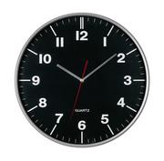 Zegary - Zegar ścienny HEMERA, czarny, srebrny - miniaturka - grafika 1