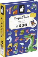 Zabawki interaktywne dla dzieci - Janod Magnetibook Smoki - miniaturka - grafika 1