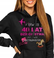 Bluzy damskie - Bluza Damska Z Kapturem 20 30 40 Urodziny R.M Y4 - miniaturka - grafika 1