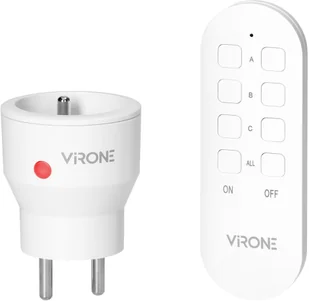 Zestaw bezprzewodowych gniazd MINI, sterowanych pilotem 1+1, 2300W - Gniazdka elektryczne - miniaturka - grafika 1