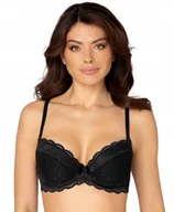 Biustonosze - RÓŻA Lagerta Biustonosz Push-up CZARNY r. 80B - miniaturka - grafika 1