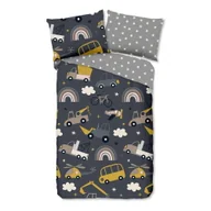 Pościel dla dzieci - Szara bawełniana pościel dziecięca jednoosobowa 140x200 cm Rush – Good Morning - miniaturka - grafika 1