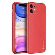 Etui i futerały do telefonów - Dux Ducis Yolo eleganckie etui pokrowiec ze skóry ekologicznej iPhone 12 mini czerwony - miniaturka - grafika 1