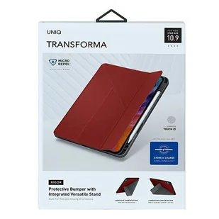 UNIQ etui Transforma Rigor iPad Air 10,9 (2020) czerwony/coral red Atnimicrobial - Etui i futerały do telefonów - miniaturka - grafika 8