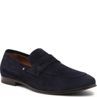 Półbuty męskie - Tommy Hilfiger Skórzane loafersy - grafika 1