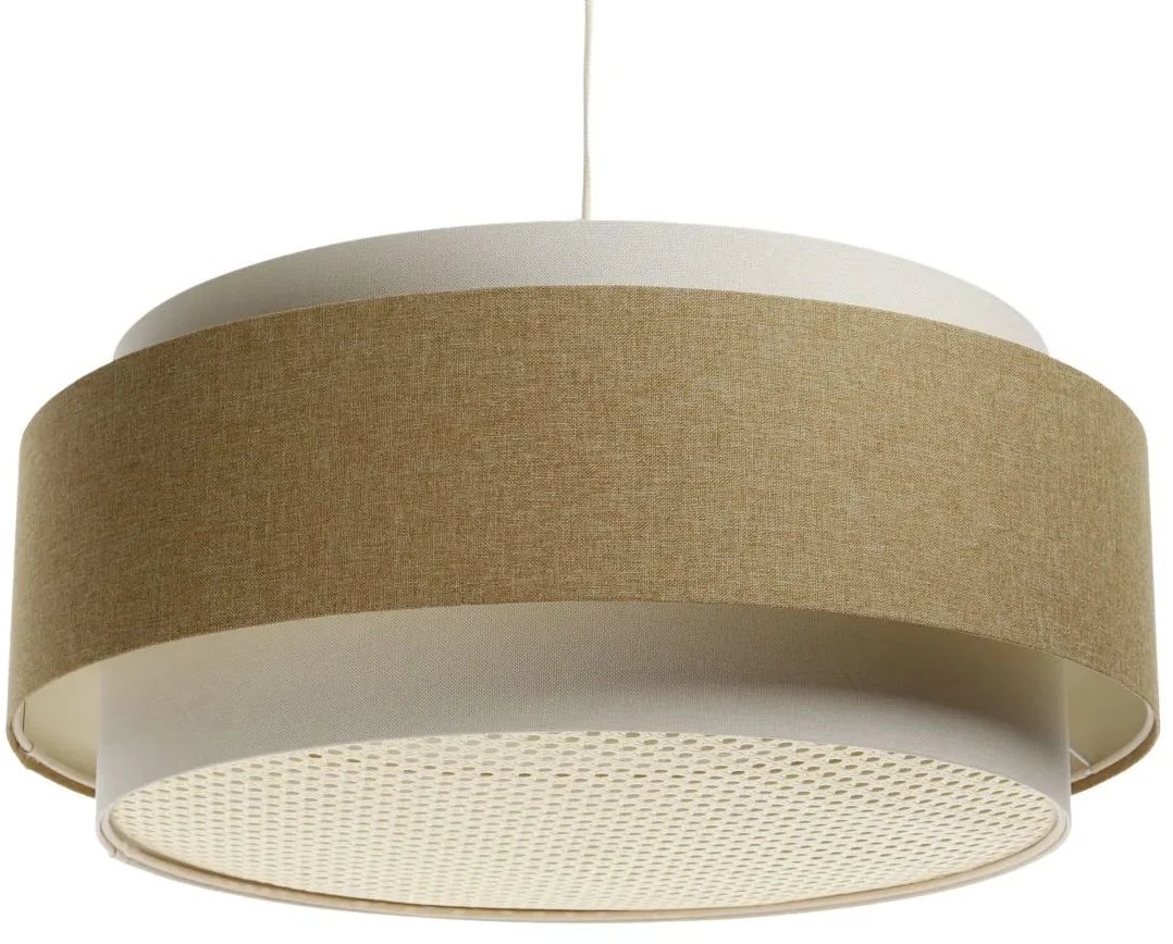 Lampa wisząca ERUTAN DUDU RATTAN kremowa/żółta BPS KONCEPT