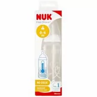 Butelki dla niemowląt - Nuk Butelka z wskaźnikiem temp. 0-6m First Choice 10741926 300 ml - miniaturka - grafika 1