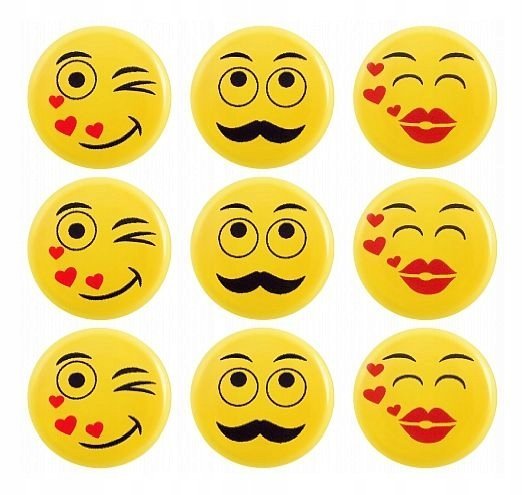 DEKORACJA CZEKOLADOWA - buźki minki crazy 3cm 9szt