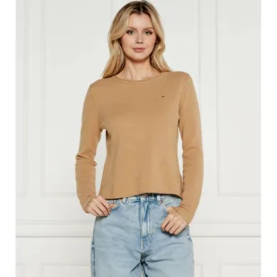 Tommy Hilfiger Wełniany sweter Regular Fit - Swetry damskie - miniaturka - grafika 1