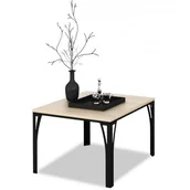 Ławy i stoliki kawowe - Loftowy stolik kawowy czarny + dąb sonoma H2-M59 - miniaturka - grafika 1