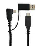 Kable USB - Kabel USB MicroConnect USB-A + USB-C - USB-C 1 m Czarny (USB3.1CC1MDE) - miniaturka - grafika 1