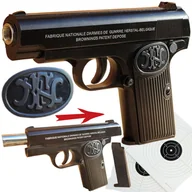 Zabawki militarne - BROWNING Pistolet Metalowy Na Kulki Replika ASG+ tarcze - miniaturka - grafika 1