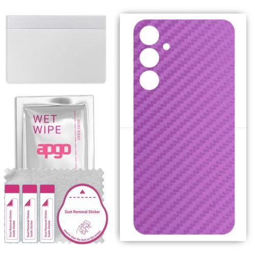 folia naklejka skórka strukturalna na TYŁ do Samsung Galaxy S23 FE - Carbon Fioletowy - apgo SKINS