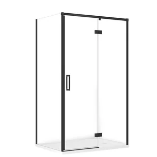 Kabina Prysznicowa Cersanit Larga 90X120X195 prostokątna prawa transparentny brodzik Tako 4 cm Biały S601-336 - Kabiny prysznicowe - miniaturka - grafika 1