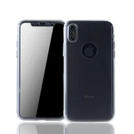 Etui i futerały do telefonów - Etui na telefon komórkowy Etui ochronne na Apple iPhone XS Pełna obudowa Osłona ekranu 360 Przezroczysty - miniaturka - grafika 1