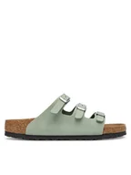 Klapki i japonki damskie - Birkenstock Klapki Florida 1030319 Zielony - miniaturka - grafika 1