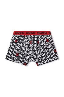 Majtki dla dzieci - HUGO bokserki dziecięce 2-pack kolor czarny - Hugo - grafika 1