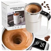 Kubki termiczne - SAMOMIESZAJĄCY KUBEK TERMICZNY SAM MIESZA LCD TEMPERATURA DO KAWY USB 380ml - miniaturka - grafika 1