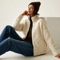 Bluzy sportowe damskie - Regatta Polar damski rozsuwany Alaiya Biały, Rozmiar: 46 - miniaturka - grafika 1