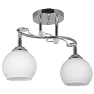 Lampy sufitowe - VEN LAMPA sufitowa VEN W-A 1523/2 metalowa OPRAWA glamour z kryształkami chrom biała VEN W-A 1523/2 - miniaturka - grafika 1