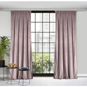 Zasłony - Zasłona na taśmie marszczącej ROSA 140 x 270 cm pudrowy - miniaturka - grafika 1