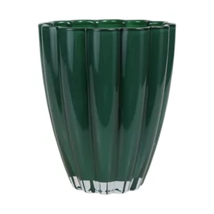Osłonka szklana ISMENA 13 cm butelkowa zieleń - Donice - miniaturka - grafika 1