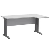 Biurka - Białe prawostronne biurko narożne H4-G18 - miniaturka - grafika 1