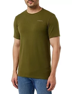 Koszulki męskie - G-STAR RAW Męski t-shirt Base Slim, Zielony (Dark Olive D19070-c723-c744), L - grafika 1