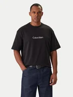 Koszulki męskie - Calvin Klein T-Shirt LV040HM228 Czarny Relaxed Fit - miniaturka - grafika 1